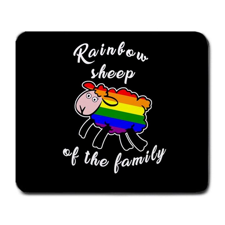 Rainbow sheep Large Mousepads