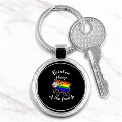 Rainbow Sheep Key Chains (round)  by Valentinaart