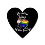 Rainbow sheep Heart Magnet Front