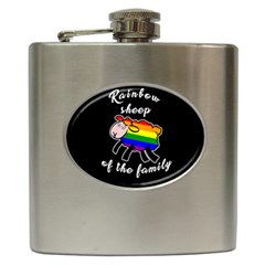 Rainbow Sheep Hip Flask (6 Oz) by Valentinaart