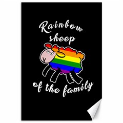 Rainbow Sheep Canvas 12  X 18   by Valentinaart