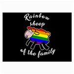 Rainbow sheep Large Glasses Cloth Front