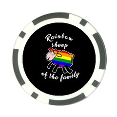 Rainbow Sheep Poker Chip Card Guard by Valentinaart