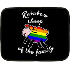 Rainbow Sheep Fleece Blanket (mini) by Valentinaart