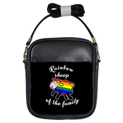 Rainbow Sheep Girls Sling Bags by Valentinaart