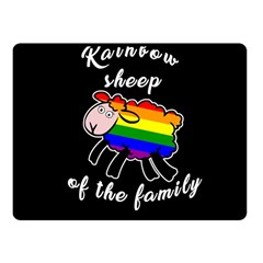 Rainbow Sheep Fleece Blanket (small) by Valentinaart