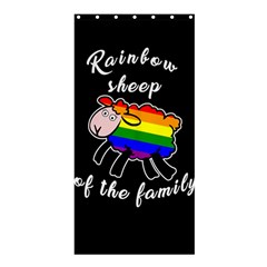 Rainbow Sheep Shower Curtain 36  X 72  (stall)  by Valentinaart