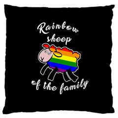 Rainbow Sheep Standard Flano Cushion Case (two Sides) by Valentinaart