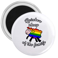 Rainbow Sheep 3  Magnets by Valentinaart