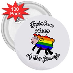 Rainbow Sheep 3  Buttons (100 Pack)  by Valentinaart