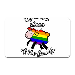 Rainbow Sheep Magnet (rectangular) by Valentinaart