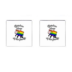 Rainbow Sheep Cufflinks (square) by Valentinaart