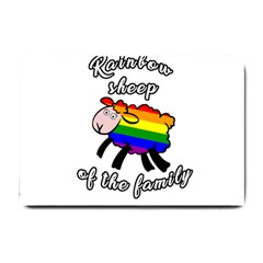 Rainbow Sheep Small Doormat  by Valentinaart