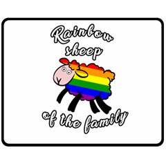 Rainbow Sheep Fleece Blanket (medium)  by Valentinaart