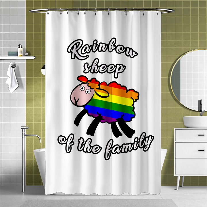 Rainbow sheep Shower Curtain 48  x 72  (Small) 