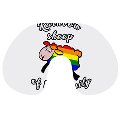 Rainbow Sheep Travel Neck Pillows by Valentinaart