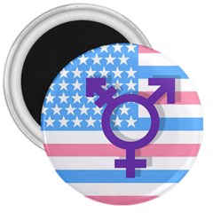 Transgender Flag 3  Magnets by Valentinaart