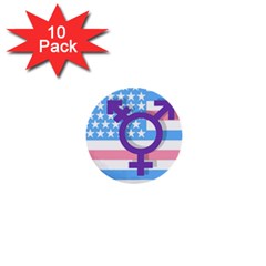 Transgender Flag 1  Mini Buttons (10 Pack)  by Valentinaart