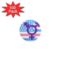 Transgender Flag 1  Mini Magnets (100 Pack)  by Valentinaart