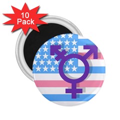 Transgender Flag 2 25  Magnets (10 Pack)  by Valentinaart