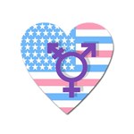 Transgender flag Heart Magnet Front