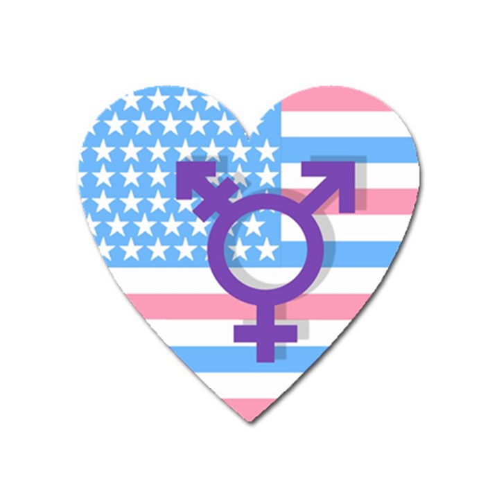 Transgender flag Heart Magnet