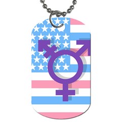 Transgender Flag Dog Tag (one Side) by Valentinaart