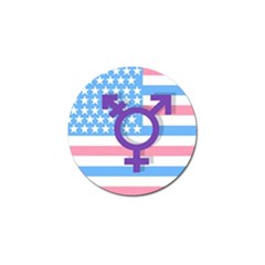 Transgender Flag Golf Ball Marker by Valentinaart