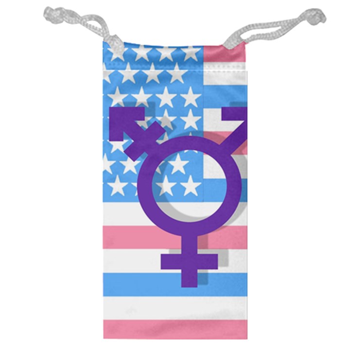 Transgender flag Jewelry Bag