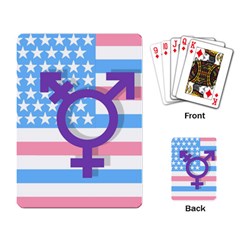 Transgender Flag Playing Card by Valentinaart