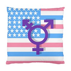 Transgender Flag Standard Cushion Case (one Side) by Valentinaart