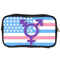 Transgender Flag Toiletries Bags 2-side by Valentinaart