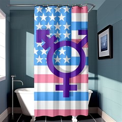 Transgender Flag Shower Curtain 36  X 72  (stall)  by Valentinaart