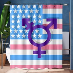 Transgender Flag Shower Curtain 60  X 72  (medium)  by Valentinaart