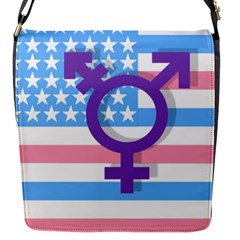 Transgender Flag Flap Messenger Bag (s) by Valentinaart