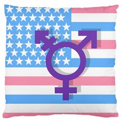 Transgender Flag Standard Flano Cushion Case (one Side) by Valentinaart