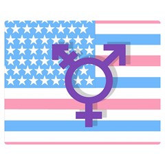 Transgender Flag Double Sided Flano Blanket (medium)  by Valentinaart