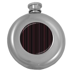 Lines Pattern Round Hip Flask (5 Oz) by Valentinaart