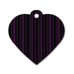 Lines Pattern Dog Tag Heart (one Side) by Valentinaart