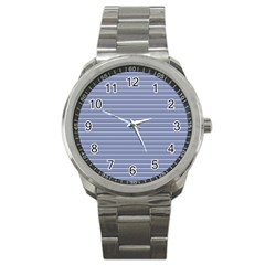 Lines Pattern Sport Metal Watch