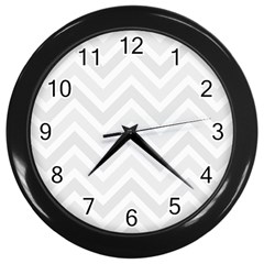 Zigzag  pattern Wall Clocks (Black)