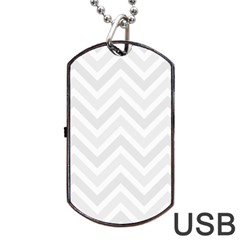 Zigzag  pattern Dog Tag USB Flash (Two Sides)