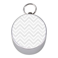 Zigzag  pattern Mini Silver Compasses