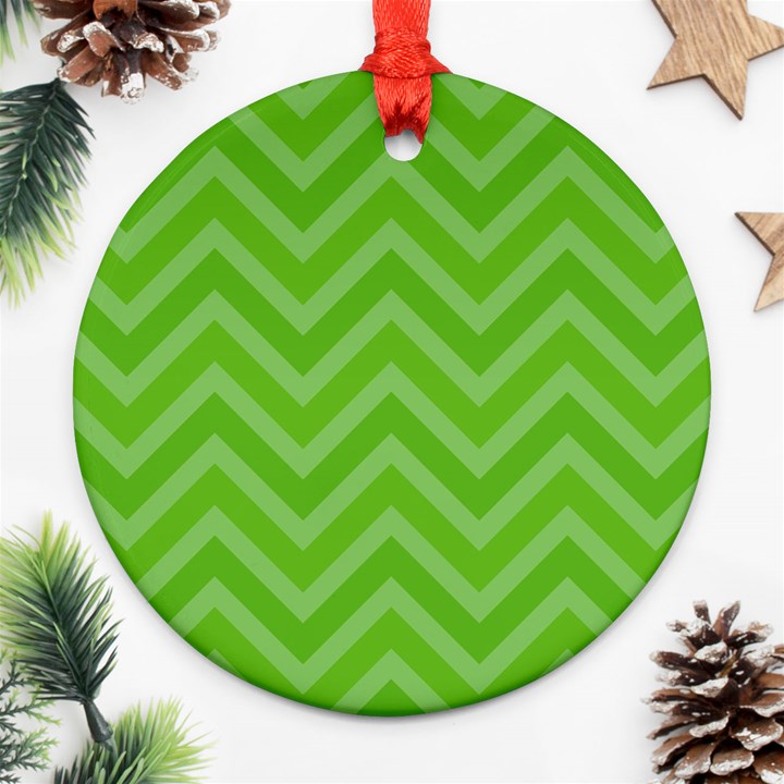 Zigzag  pattern Ornament (Round)