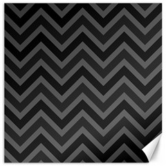 Zigzag  Pattern Canvas 12  X 12   by Valentinaart