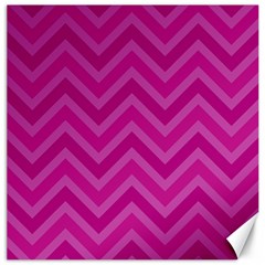 Zigzag  Pattern Canvas 16  X 16   by Valentinaart