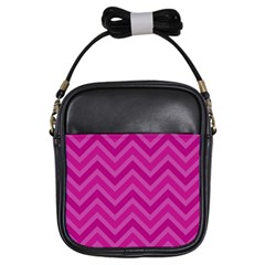 Zigzag  Pattern Girls Sling Bags by Valentinaart