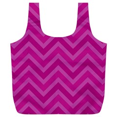 Zigzag  Pattern Full Print Recycle Bags (l)  by Valentinaart