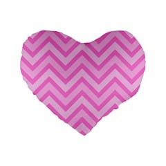 Zigzag  Pattern Standard 16  Premium Heart Shape Cushions by Valentinaart