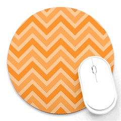 Zigzag  Pattern Round Mousepads by Valentinaart